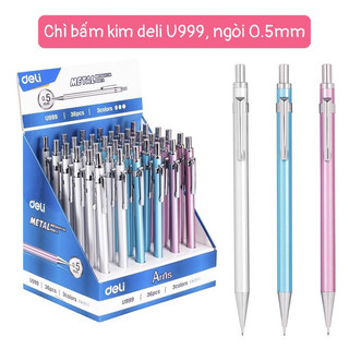 3 cây bút chì u999 thân kim loại tặng ngòi chì
