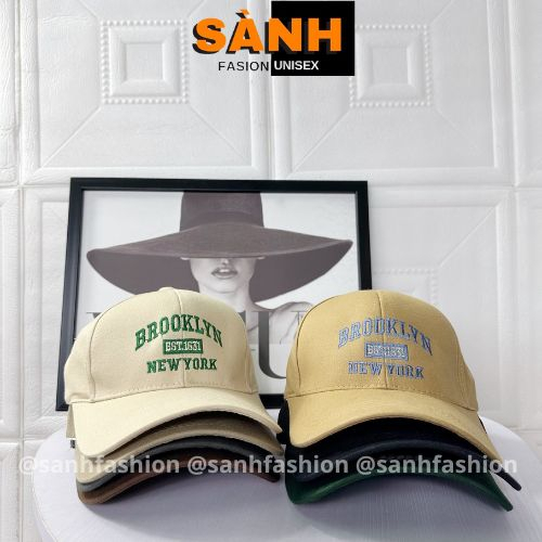 Mũ Lưỡi Trai Thêu Hình Chữ Brooklyn 1631 Nón Kết Chất Kaki Cao Cấp Thời Trang Form Unisex Nam Nữ_ SÀNH FASHION