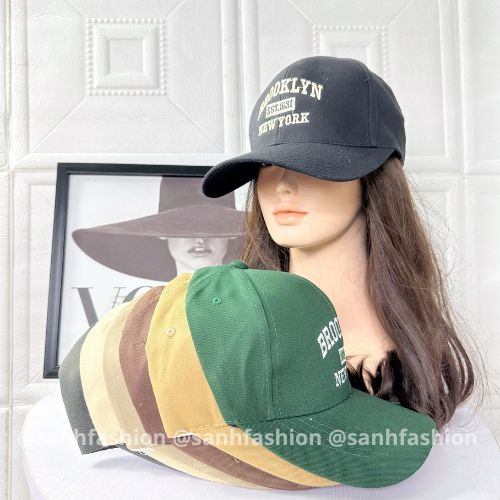 Mũ Lưỡi Trai Thêu Hình Chữ Brooklyn 1631 Nón Kết Chất Kaki Cao Cấp Thời Trang Form Unisex Nam Nữ_ SÀNH FASHION
