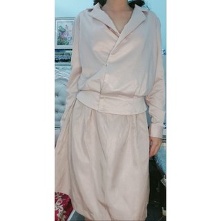 Thanh lý set đầm phi lụa.dạbg vest