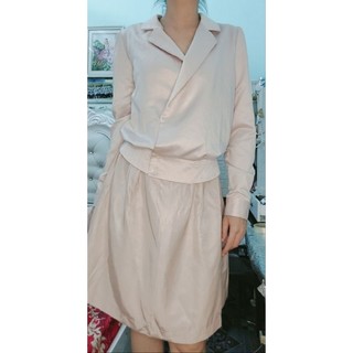 Thanh lý set đầm phi lụa.dạbg vest