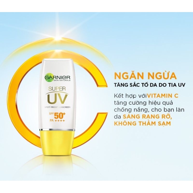 Kem chống nắng sáng da Garnier 30ml