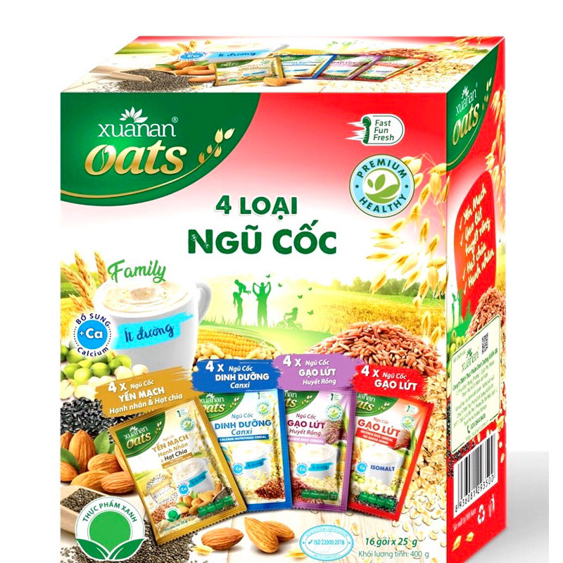 Ngũ Cốc Xuân An mix 4 vị 400g