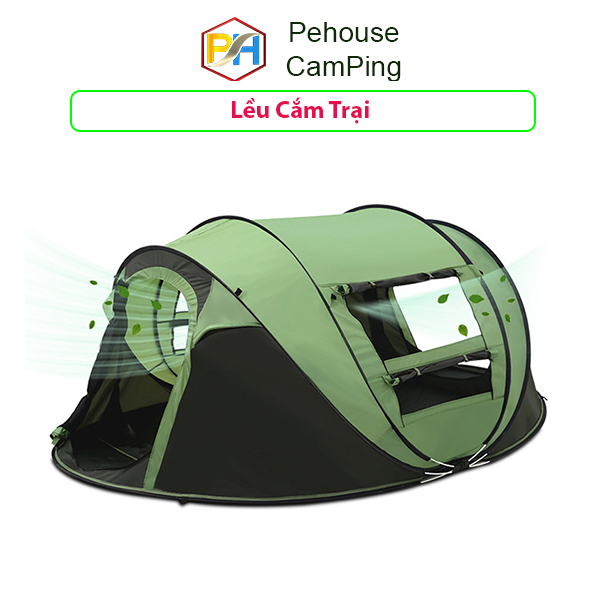 Lều thuyền cắm trại du lịch, camping 4 6 người hiện đại bung gấp tự động cao cấp tiện dụng Hàng chính hãng _ Pehouse