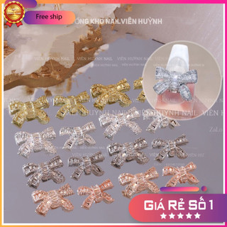 Charm nơ nail kim loại mã mới