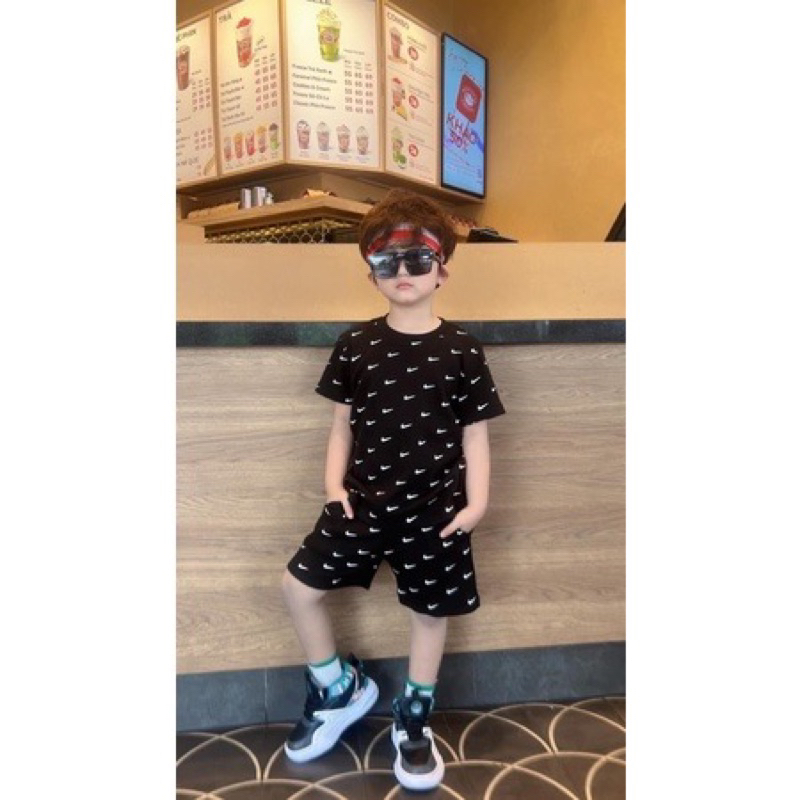 Bộ cộc tay cho bé thể thao Nik from rộng thoải mãi cá tính