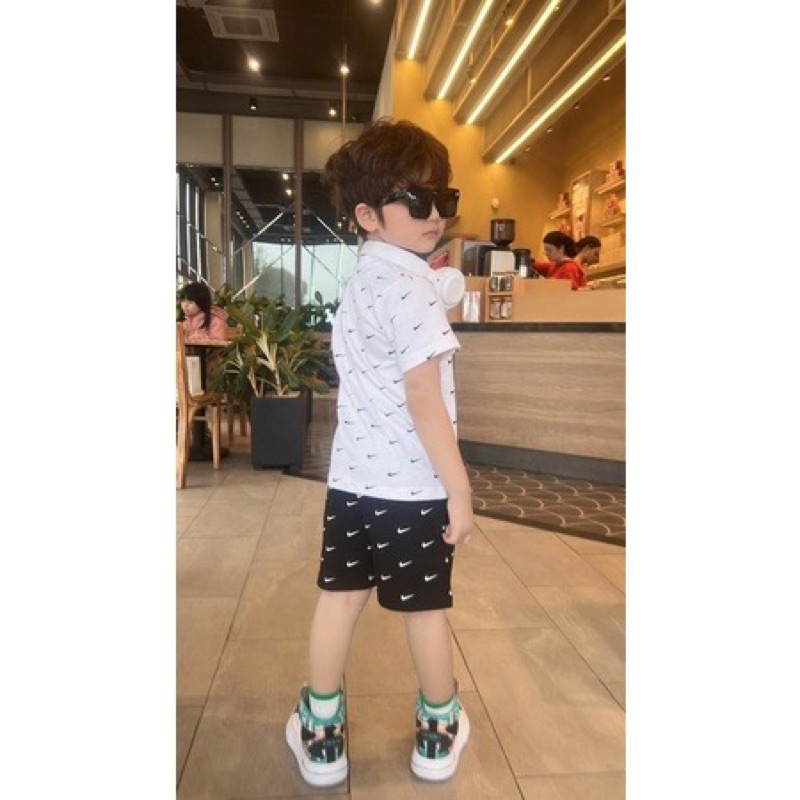 Bộ cộc tay cho bé thể thao Nik from rộng thoải mãi cá tính