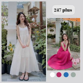 Váy maxi tiểu thư hai dây dáng dài_Vay2schatxop3043_P1K4