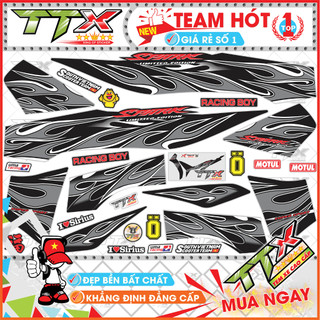 Tem sirius lửa full đen xám trắng - mã team