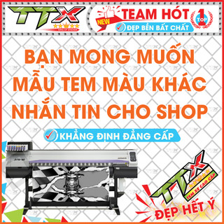 Tem Sirius Lửa Màu Đỏ Đen Trắng - Mã Team (s065-A1)