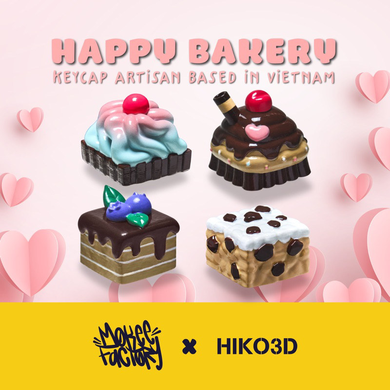 Happy Bakery keycap, Cake keycap