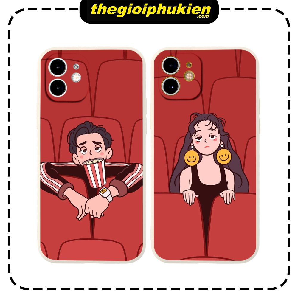 Ốp điện thoại iphone tpu bảo vệ cam cinema couple cho ip7 8 Plus 6 6s