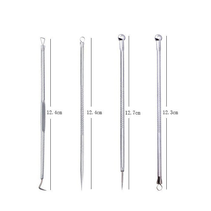 Bộ 4 Cây Nặn Mụn 8 Đầu Kèm Hộp Cao Cấp Tiện Lợi (giao màu ngẫu nhiên)