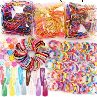 Set dây buộc tóc cho bé gái 780 chi tiết siêu xinh, Hộp dụng cụ dây cột tóc hàn quốc dễ thương cho bé 780 món