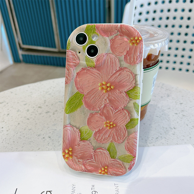 Ốp lưng iphone TPU Dẻo Dày hình vẽ hoa hồng to cho iphone 6s/6splus/7/7plus/8/8plus/x/11/12/13/14/max/prm sk44