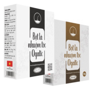 Bột lá nhuộm tóc thảo dược ogatic - màu đen, màu nâu, tặng kèm gói thơm - 100% từ thảo dược thiên nhiên