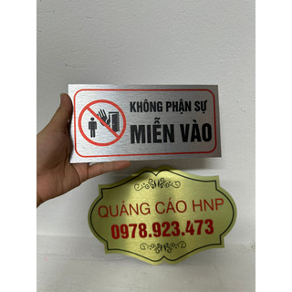 Biển báo dán tường không phận sự miễn vào - biển báo không phận sự miễn vào chất nhựa