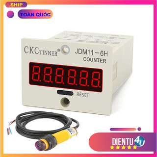 Bộ đếm sản phẩm, đếm lượt ra vào dùng cảm biến khoảng cách jdm11-6h loại 12v-24v