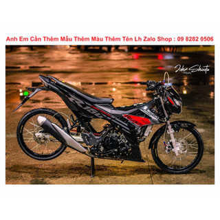 Tem zin satria đỏ đen bạc