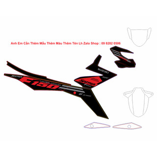 TEM ZIN SATRIA ĐỎ ĐEN BẠC