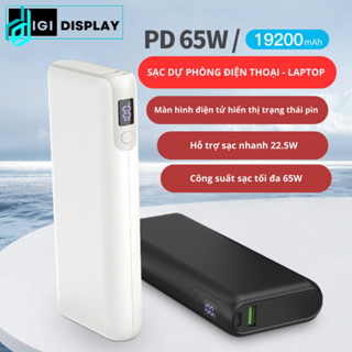 Sạc dự phòng điện thoại - laptop chính hãng WST 65W 19200 mAh