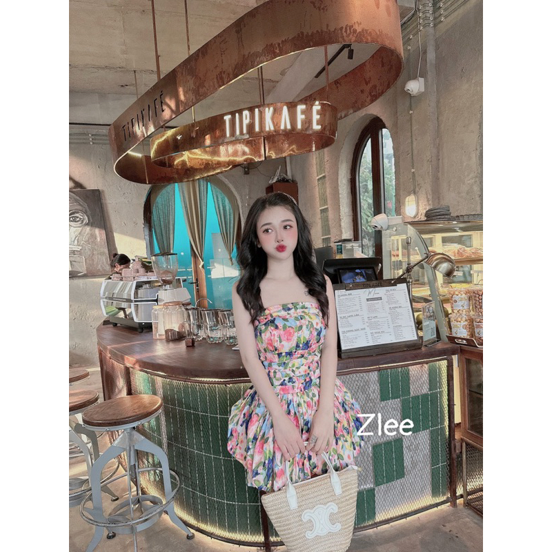 Váy quây hoa chân bồng babi đi biển, đi chơi