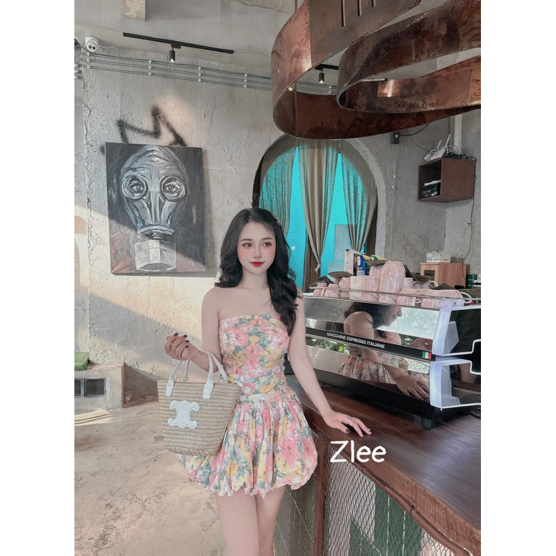 Váy quây hoa chân bồng babi đi biển, đi chơi