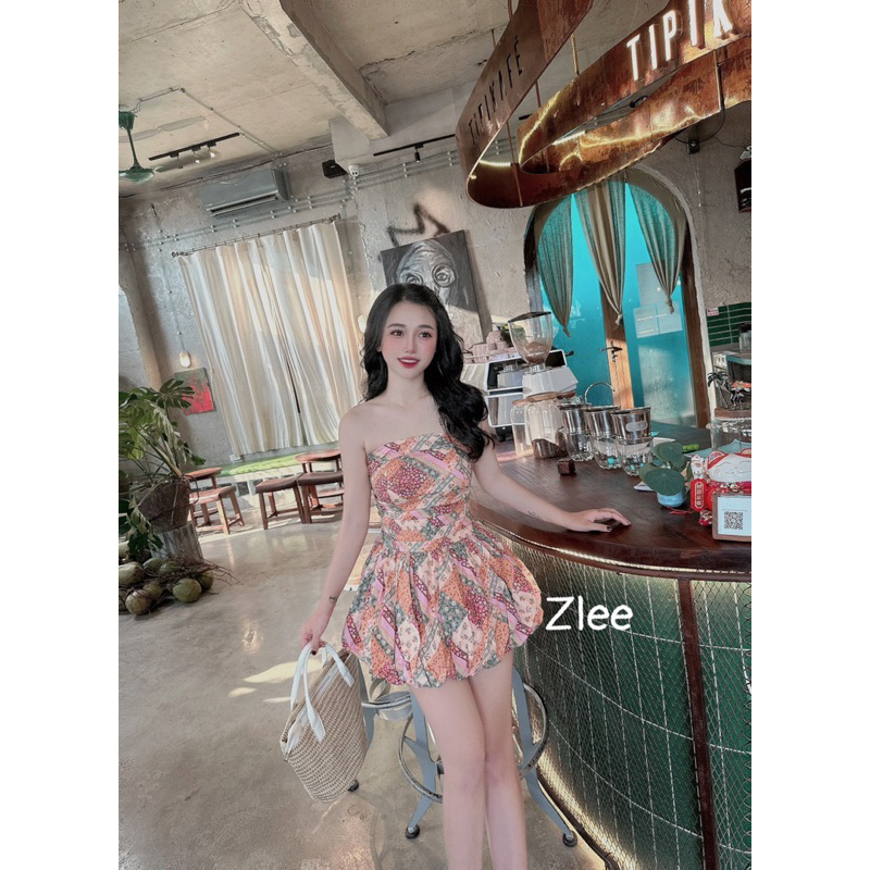 Váy quây hoa chân bồng babi đi biển, đi chơi