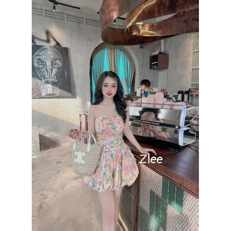 Váy quây hoa chân bồng babi đi biển, đi chơi