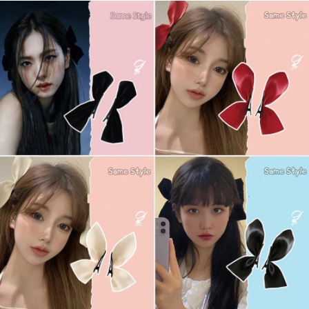 Sét 2 Kẹp Tóc Hình Nơ Phong Cách Hàn Quốc