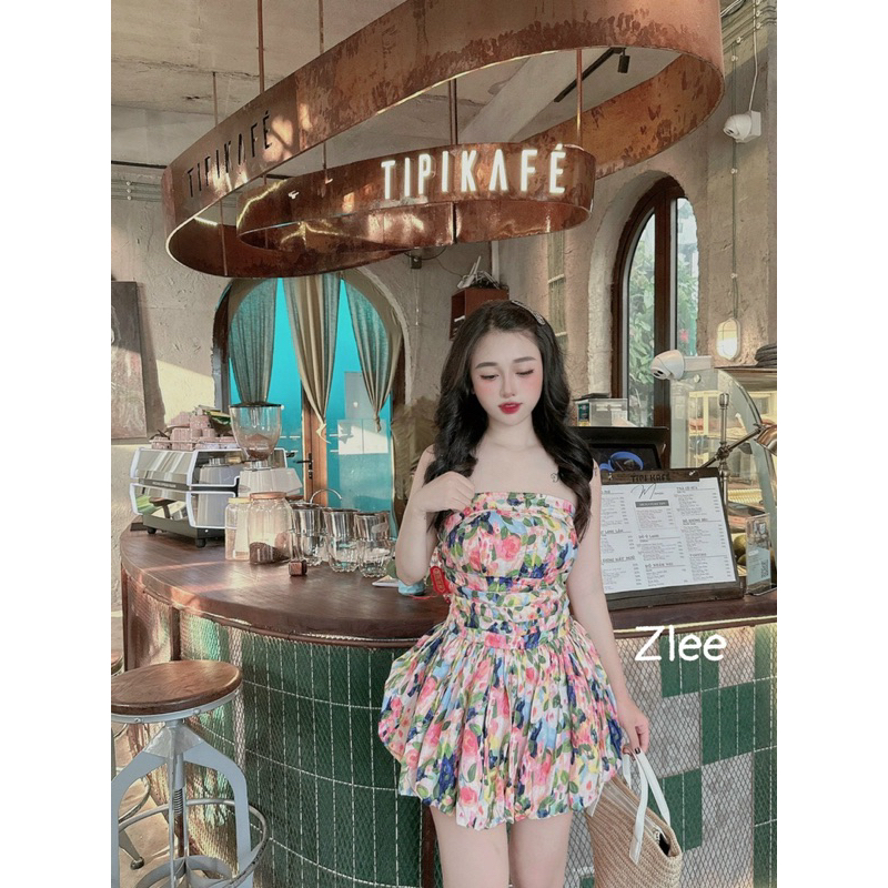 Váy quây hoa chân bồng babi đi biển, đi chơi