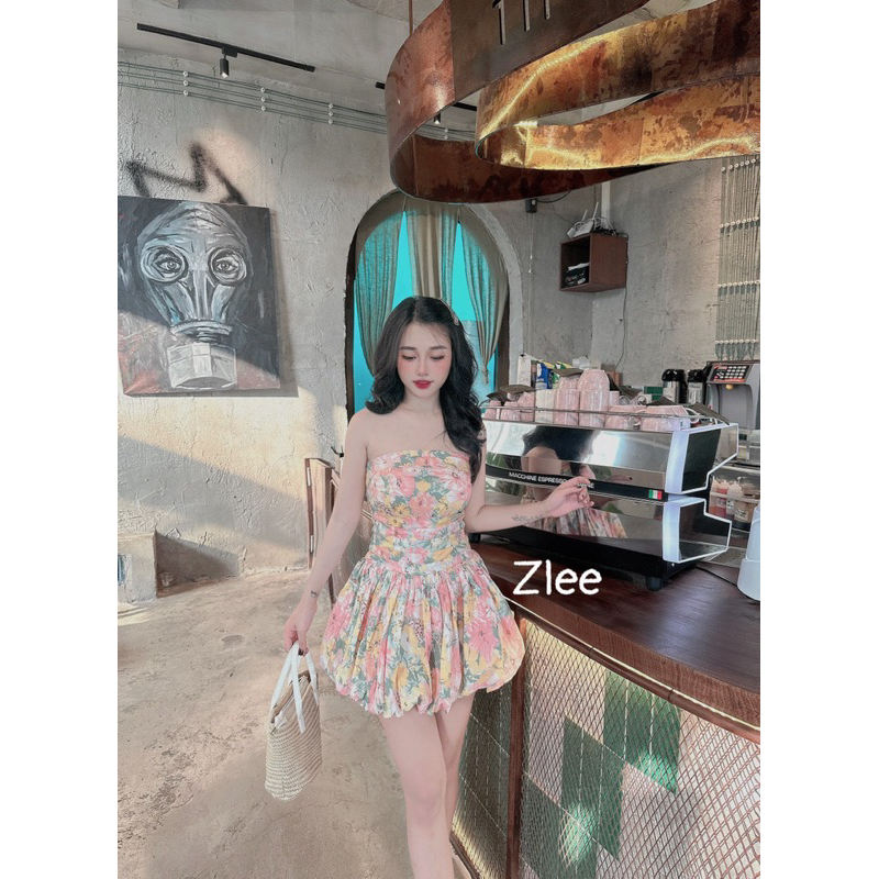 Váy quây hoa chân bồng babi đi biển, đi chơi