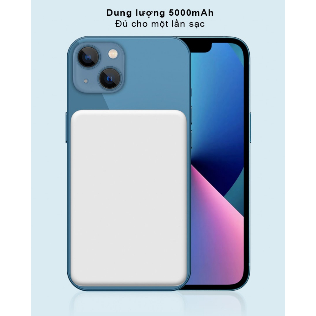 Đế sạc dự phòng kiêm sạc không dây từ tính Xiaomi P05ZM 5000mAh - Dùng cho IP 12/13/14 và các thiết bị khác