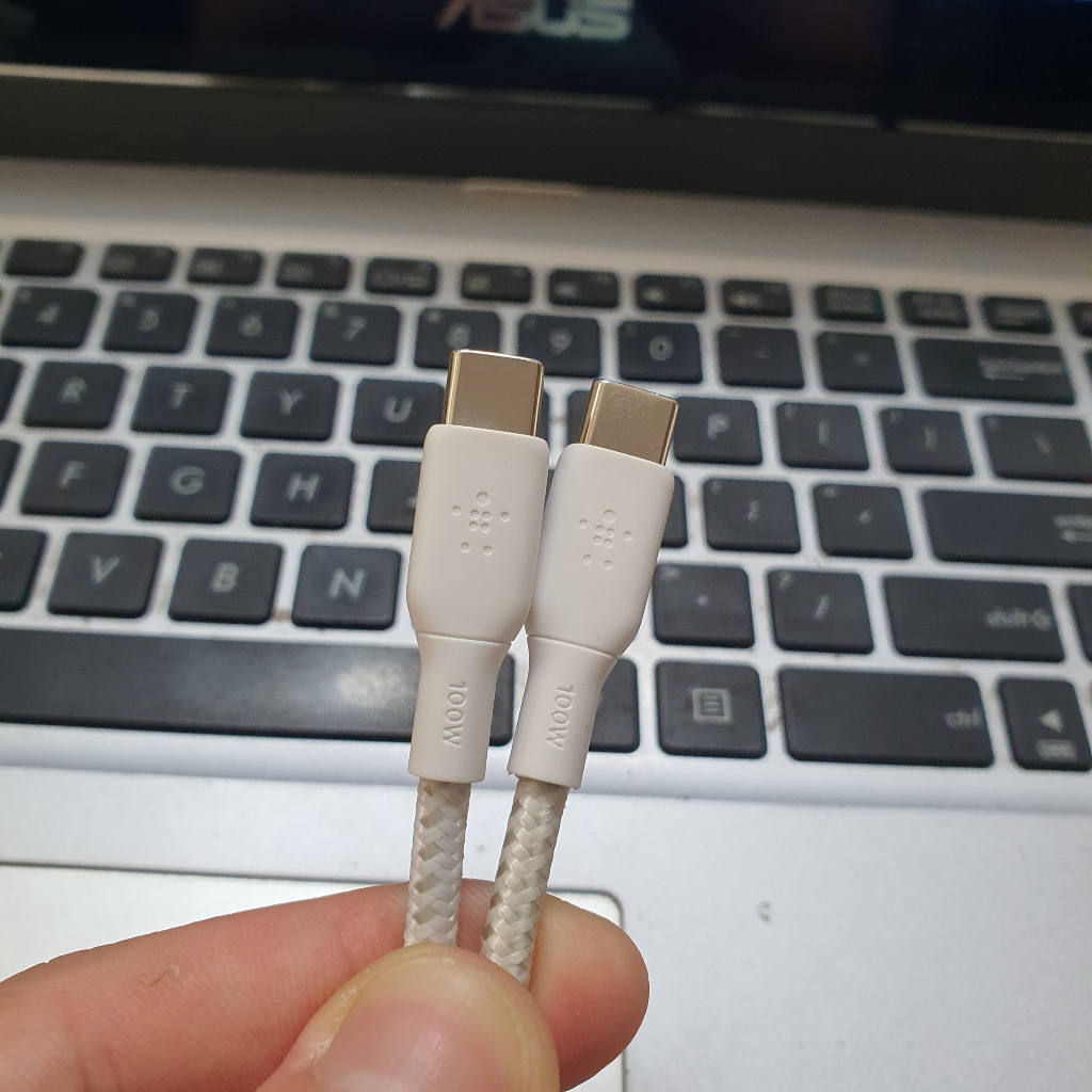 Cáp Sạc Siêu Nhanh 5A - 100W Belkin C-C Chính Hãng, Vỏ Dù, Dài 2M, Dùng Cho Điện Thoại, Ipad, Macbook, Laptop