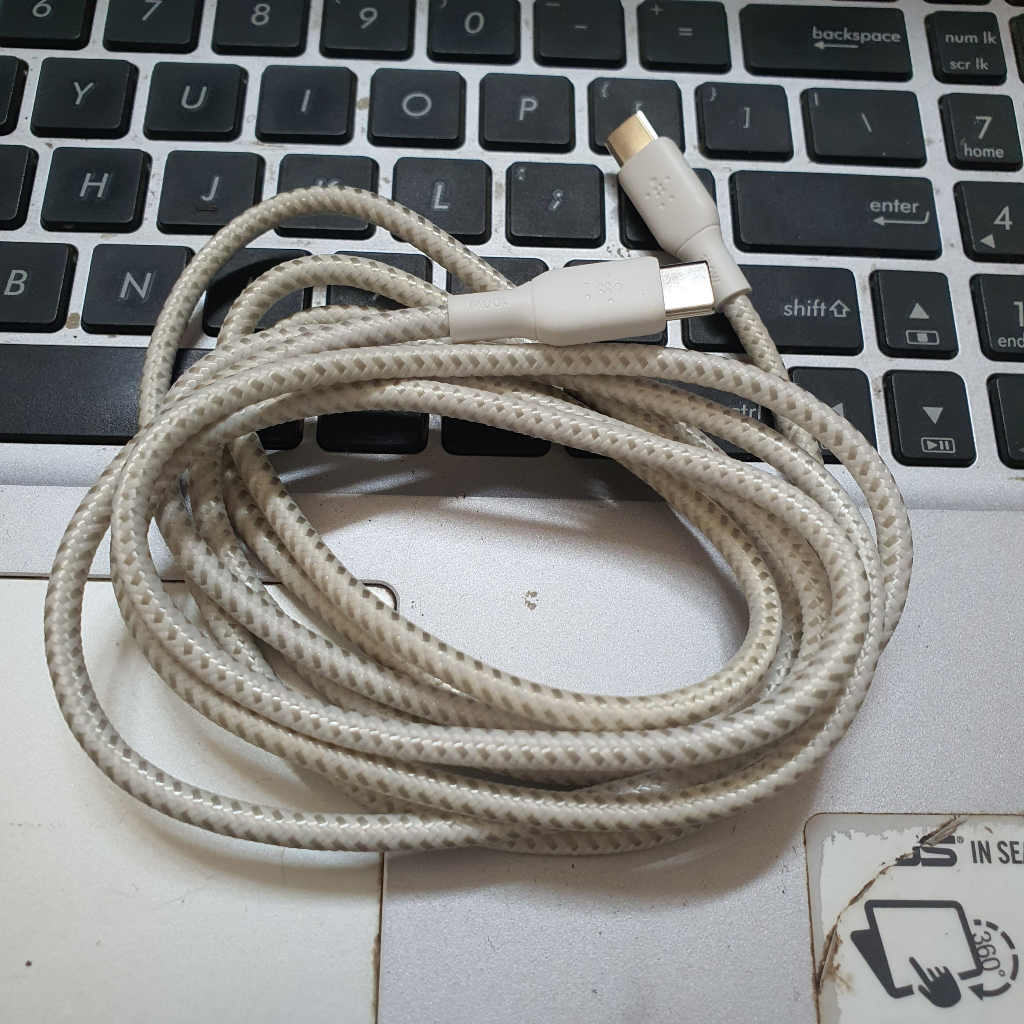 Cáp Sạc Siêu Nhanh 5A - 100W Belkin C-C Chính Hãng, Vỏ Dù, Dài 2M, Dùng Cho Điện Thoại, Ipad, Macbook, Laptop