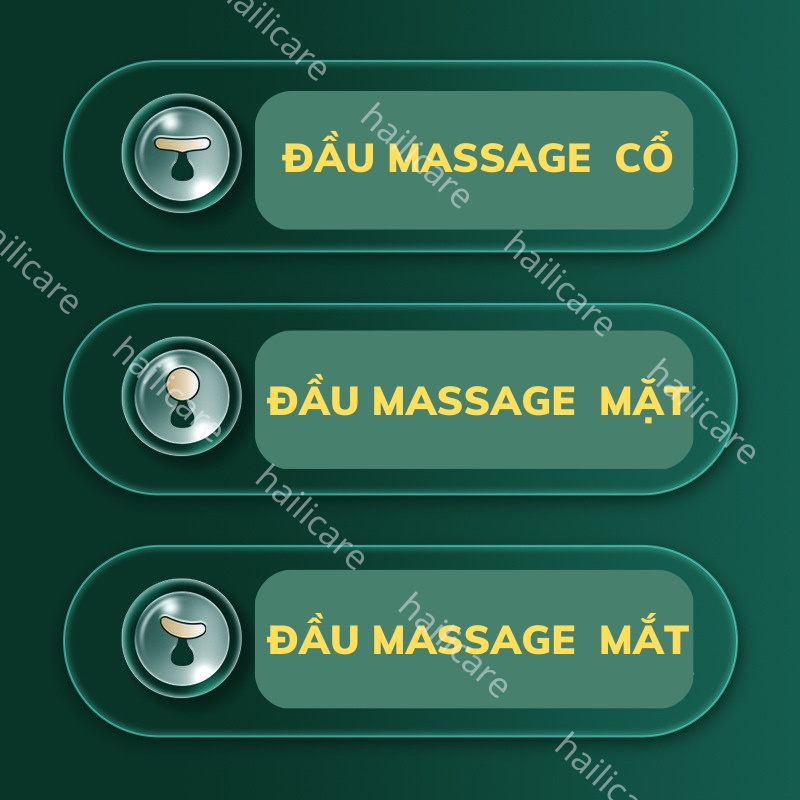 Máy massage nâng cơ mặt 3in1 làm giảm nọng cằm dùng tinh chất mát xa mặt cổ LANXINSTORE