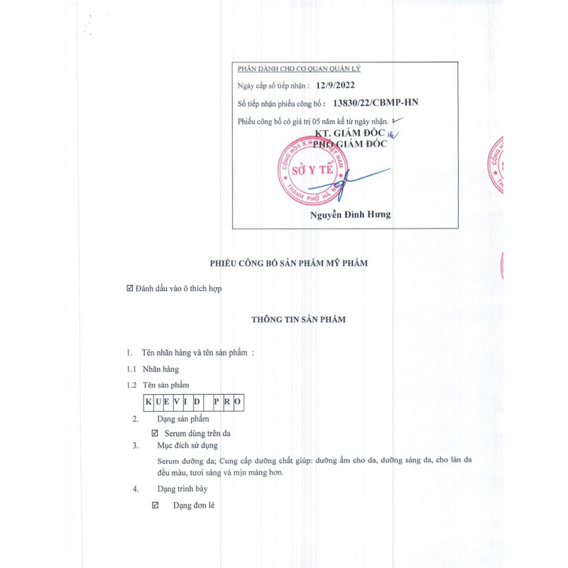 KUEVID PRO – Serum dưỡng ẩm, làm đẹp da thế hệ mới