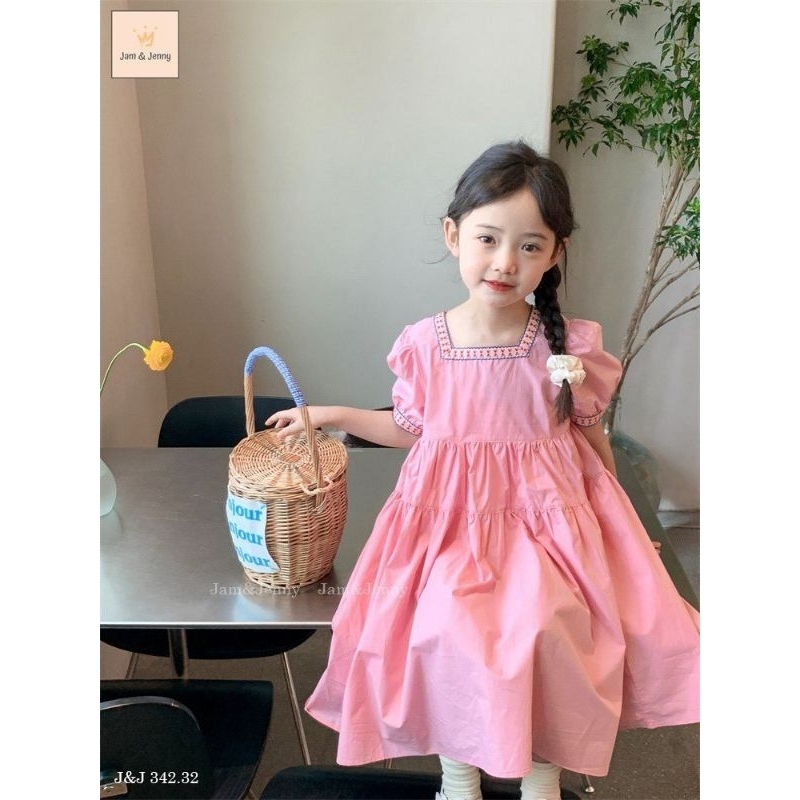 Đầm hồng bé gái J&J