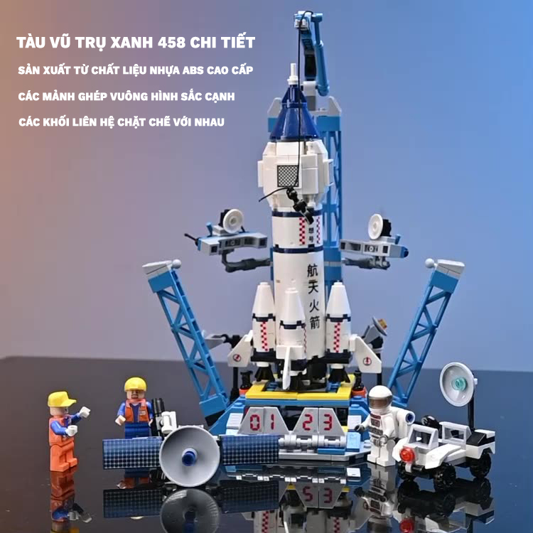 Bộ đồ chơi lắp ráp lego Tàu Vũ Trụ không gian, mô hình lắp ráp lego xếp hình phi thuyền đồ chơi cho bé