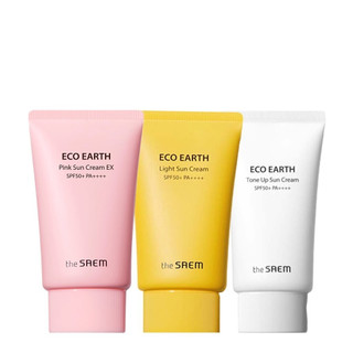 Kem Chống Nắng Giảm Dầu, Giúp Da Sáng Hồng Tự Nhiên The Saem Eco Earth Power Pink Sun Cream SPF50+ PA++++ 50g