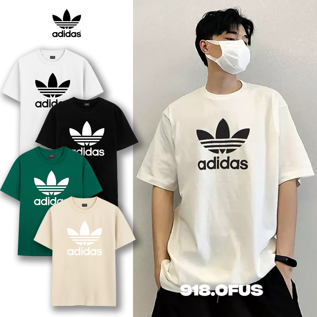 Áo phông Adidas Basic unisex rộng chất áo thun cotton nam nữ 918 Ofus