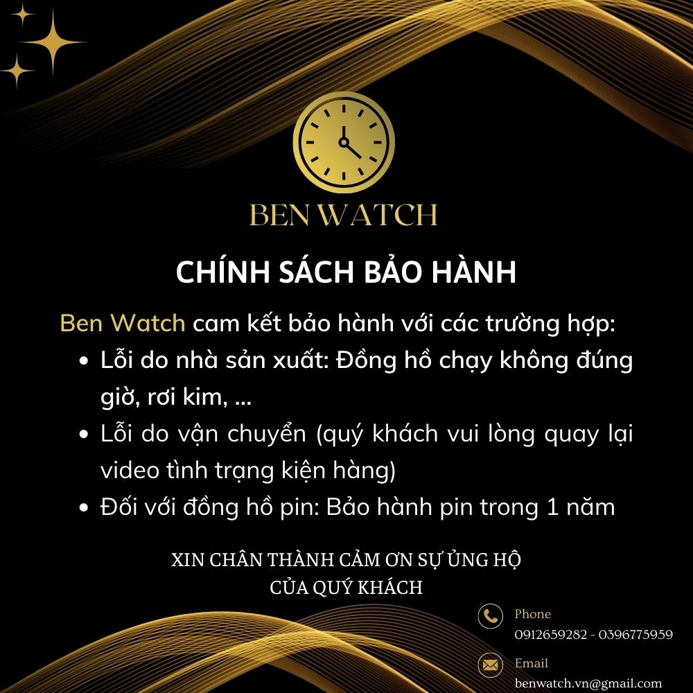Đồng hồ nam Poljot chữ kí Putin, máy Miyota Nhật, dây da, mặt kính cong, chống nước 3 ATM - Ben Watch PNN01