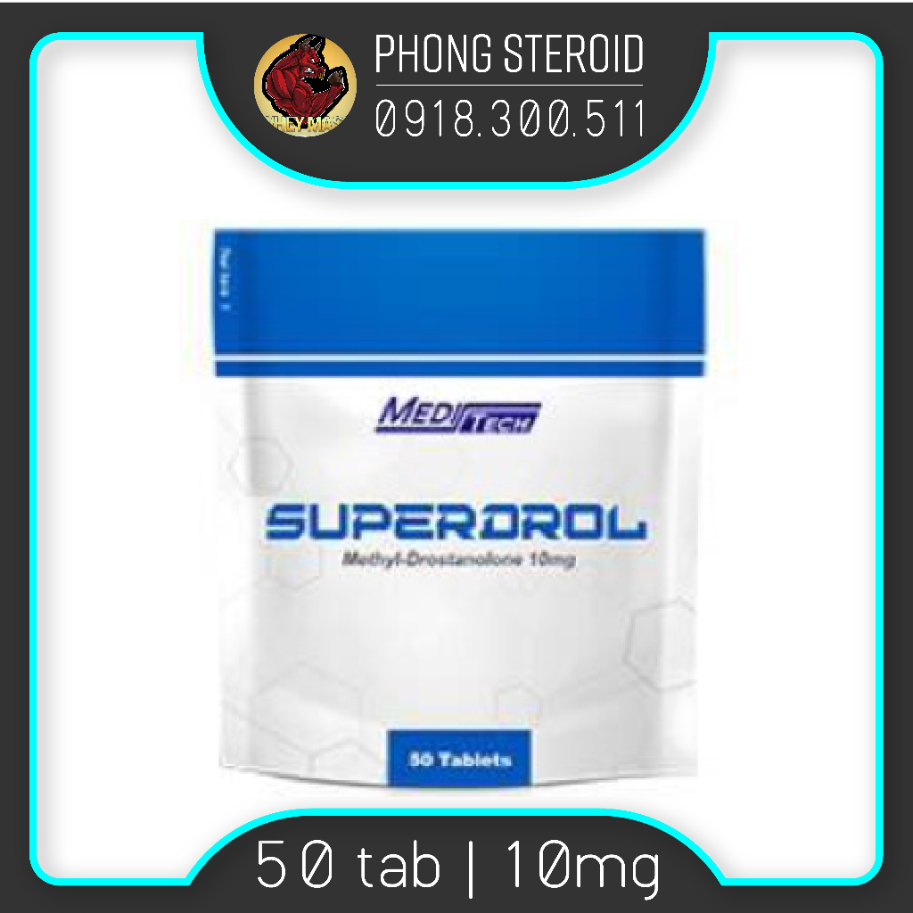 ⚡️Tăng Cơ Mạnh⚡️ SUPERDRO 10mg  - Chính Hãng MEDITECH Gói 50 Viên
