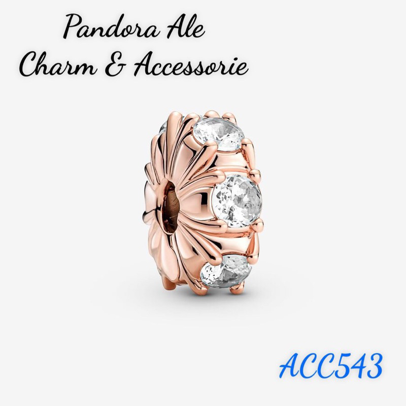 PAN ALE CHARM KHOÁ CHẶN CLIP VÀNG HỒNG ĐÍNH ĐÁ S925