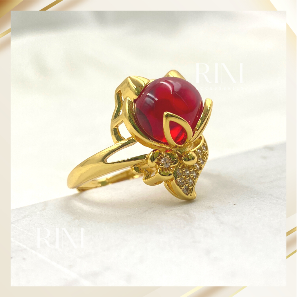 Bộ trang sức hồ ly 4 món Vòng đeo tay, nhẫn, mặt dây chuyền, khuyên tai Vàng Xi mạ 18K Cao cấp Rini.Accessories