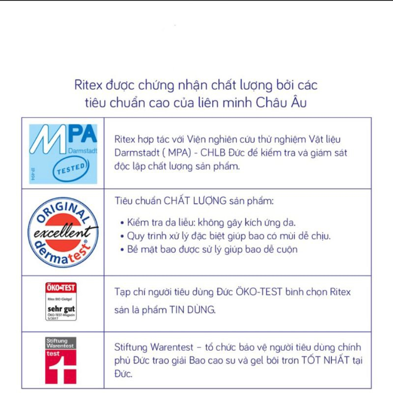 Gel bôi trơn Ritex Hydro gốc nước 50ml/chai