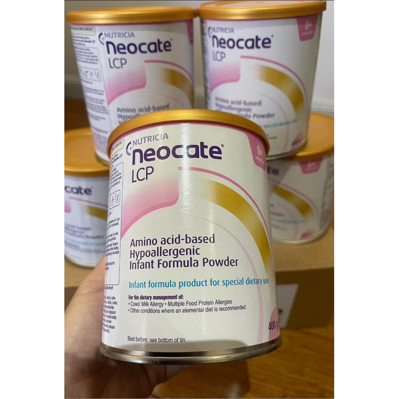 Sữa Acid Amin Neocate LCP ÚC không chứa BẮP VÀ ĐẬU NÀNH cho bé dị ứng đạm bò 400g. Date tháng 12/2024.