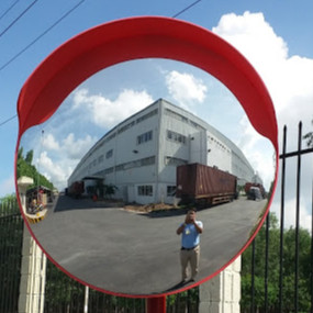 Gương cầu lồi giao thông 100cm đầy đủ phụ kiện