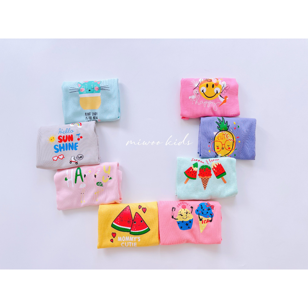 Đồ bộ tay bèo bé gái xuất Nhật Miwoo