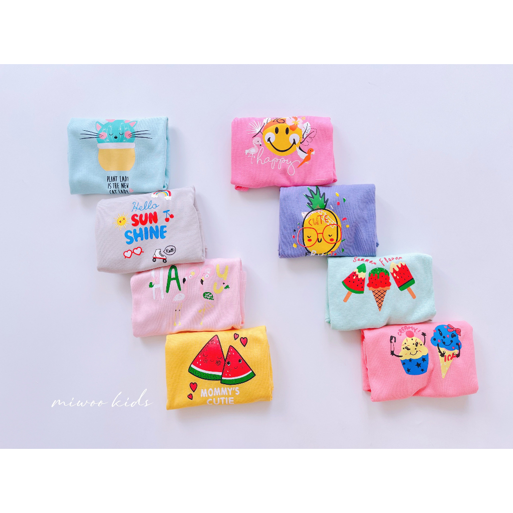 Đồ bộ tay bèo bé gái xuất Nhật Miwoo